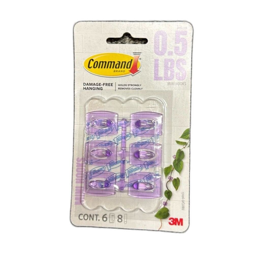Limited Edition Pastel Command Stick-on Clips 0.5 LBS mini hooks